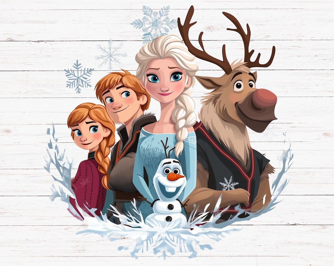 1080x859 Frozen Elsa, Anna, Kristoff, Olaf and Sven Clipart, Frozen Sisters Clipart Png, Elsa Clipart, Colorful Digital Print