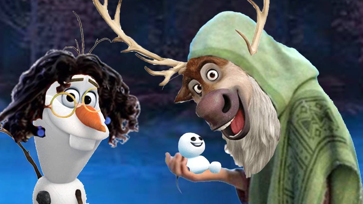 1200x675 Frozen's Olaf & Sven Become Encanto's Mirabel & Bruno In Crossover Art