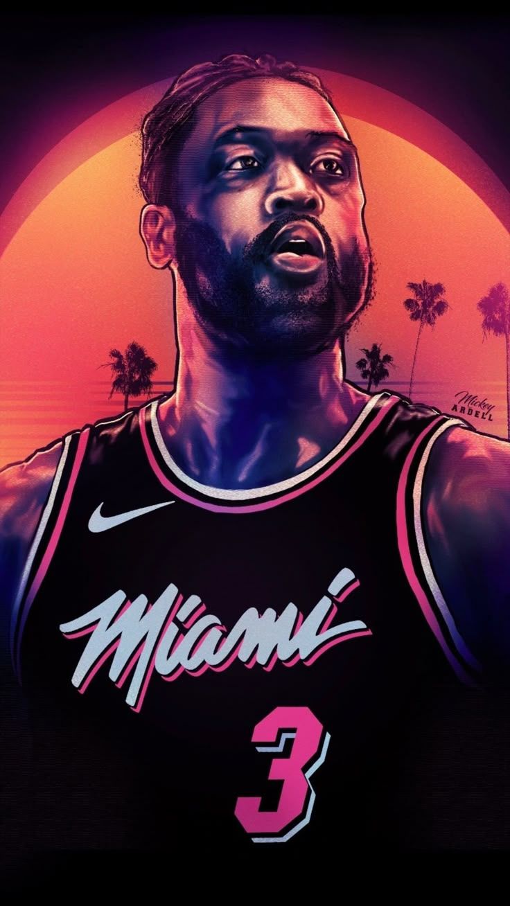 736x1308 Dwayne Wade wallpaper. Miami heat profile picture, Lebron james miami heat wallpaper, Nba wallpaper