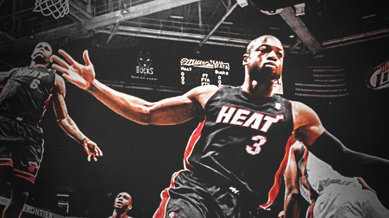 1280x720 Lebron James Wade James And Dwyane Wade Dunk