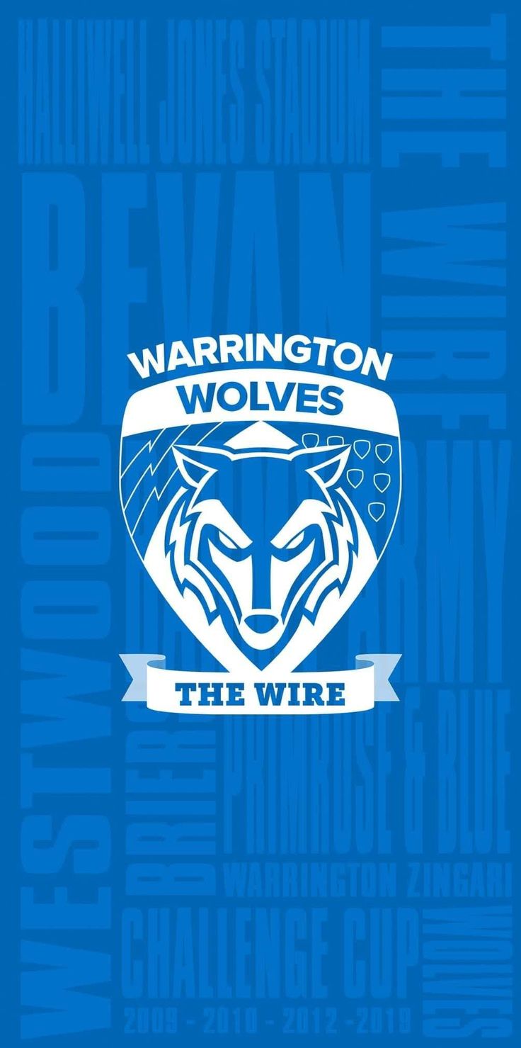 736x1479 Warrington Wolves Rugby Team Logo. Rugby league, League team, Sports