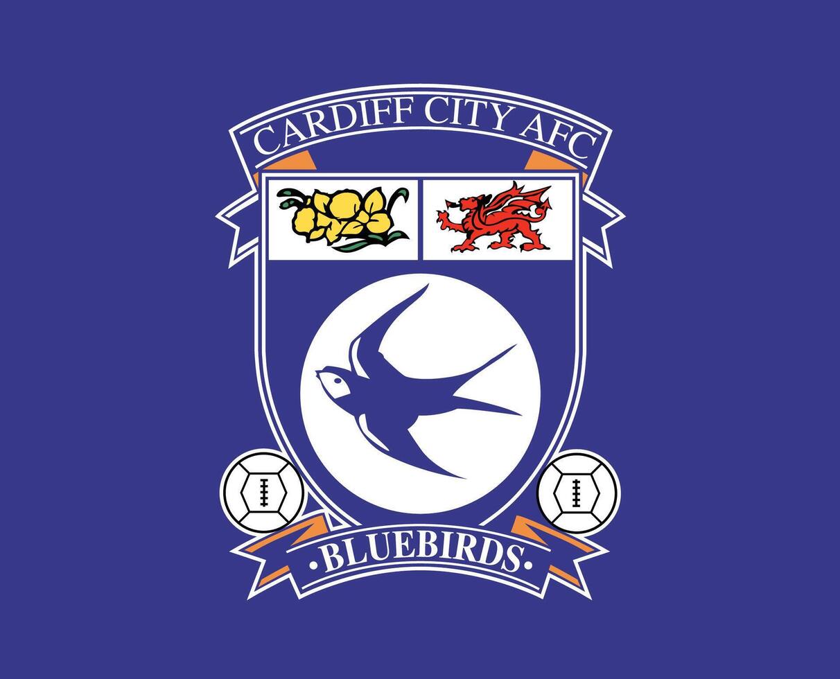 1212x980 Cardiff City Club Logo Symbol Premier League Football Abstract Design Vector Illustration With Blue Background