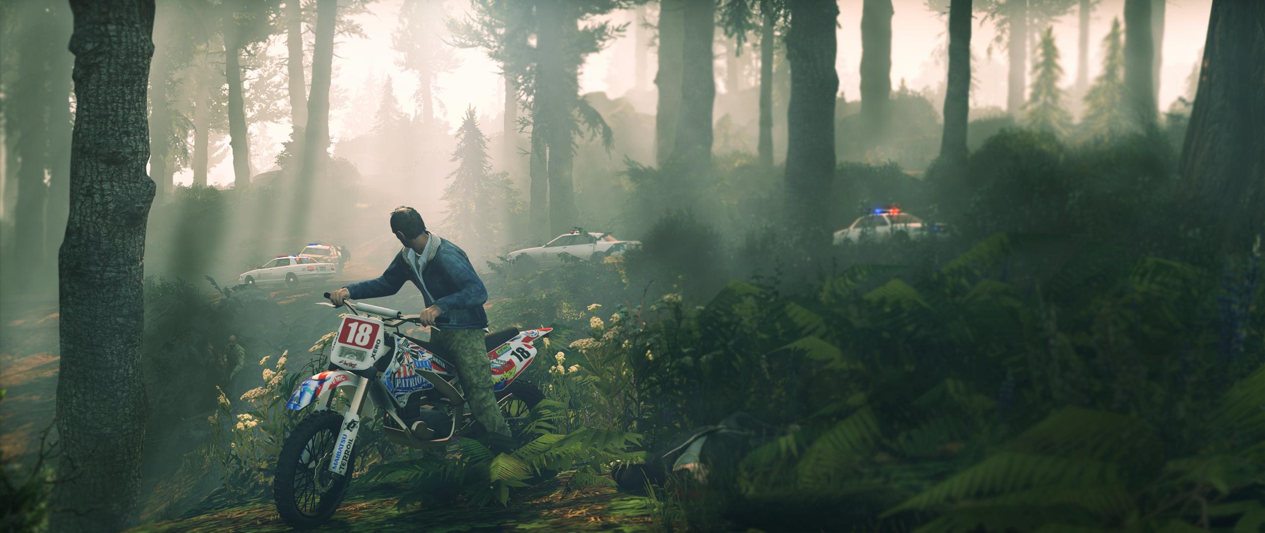 2562x1080 Wallpaper Grand Theft Auto v, Rockstar Games, Nature, Forest, Woodland, Background Free Image