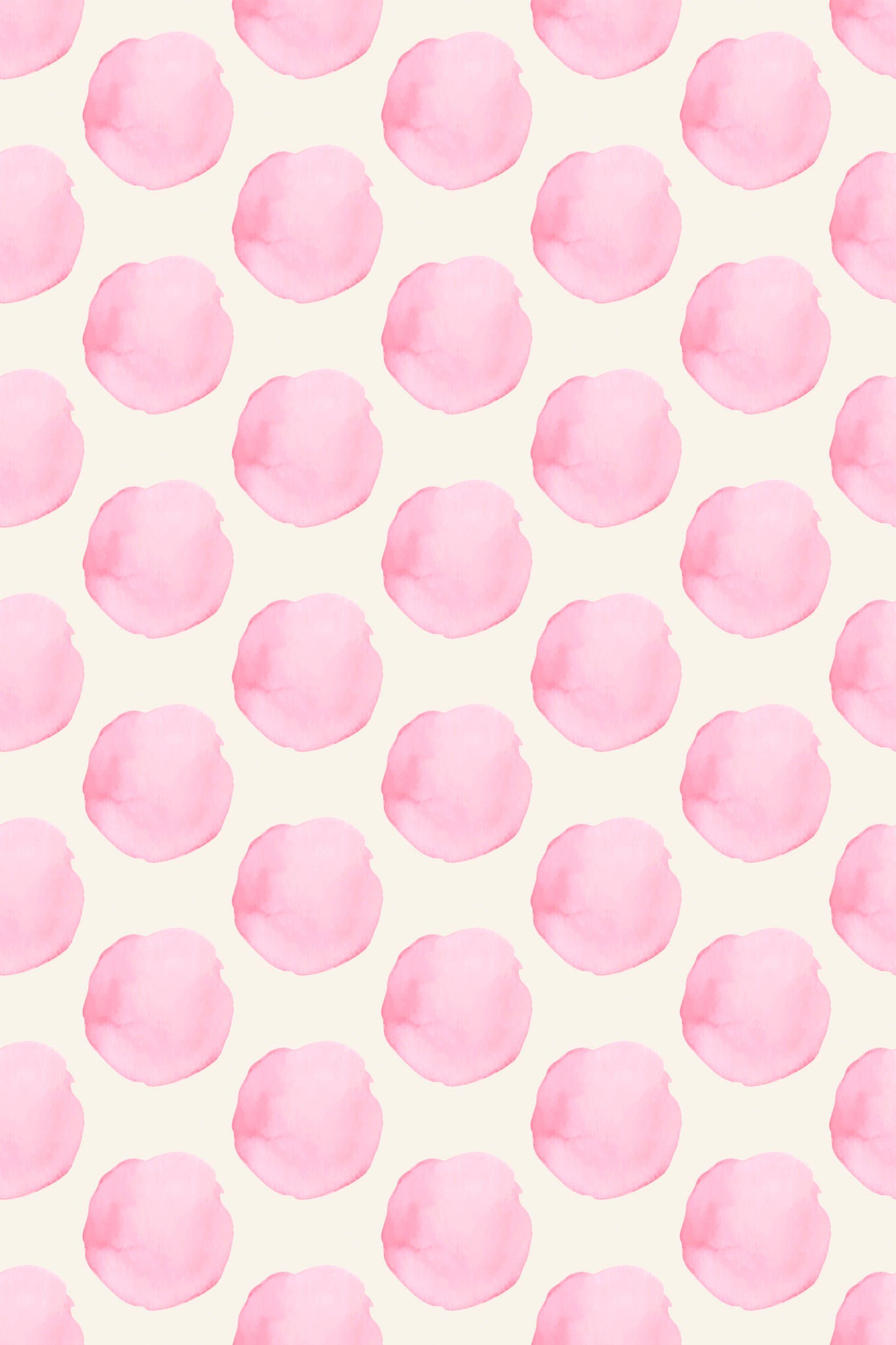 2000x3000 Pink Polka Dots Peel and Stick Removable Wallpaper