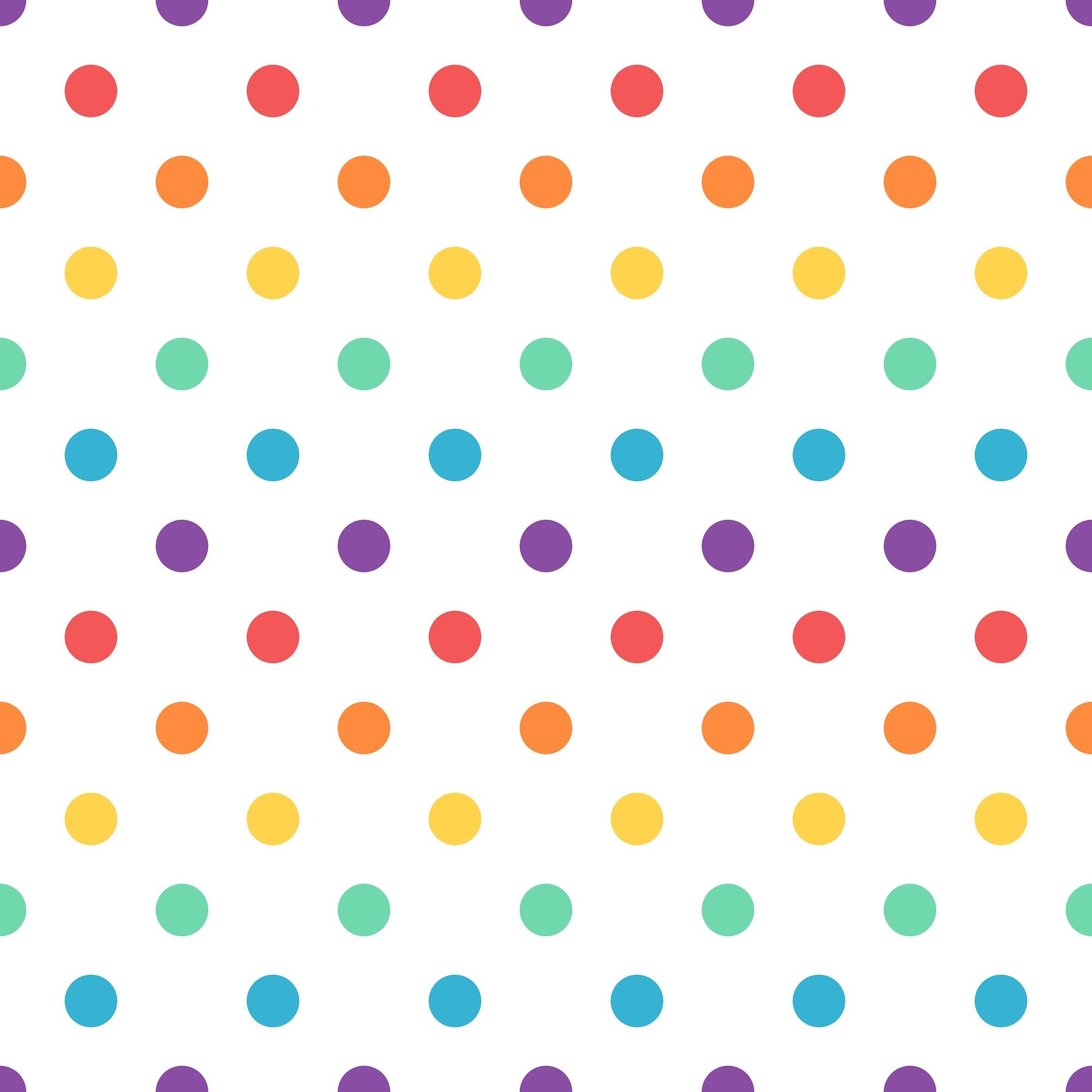 1800x1800 Rainbow Polka Dots Wallpaper 1 Wallpaper