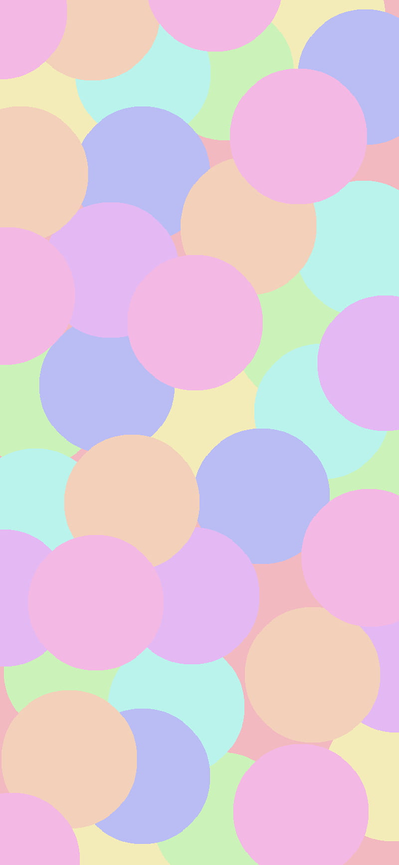 800x1733 Rainbow dots, circles, cute, HD phone wallpaper