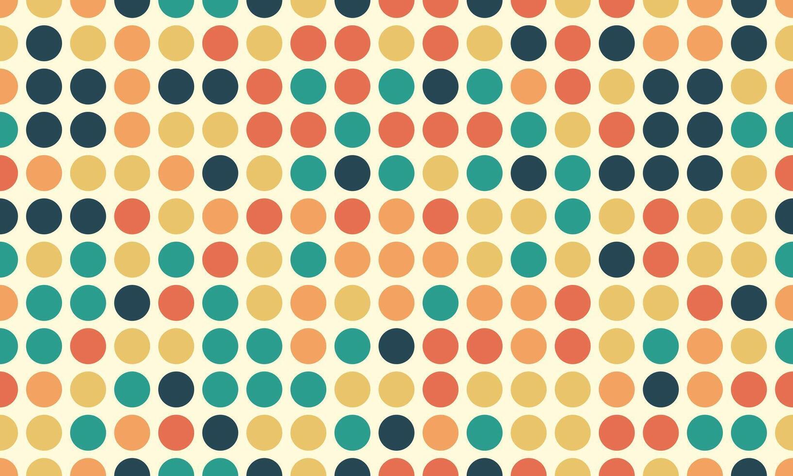1633x980 Colorful Retro Polka Dot Pattern Background