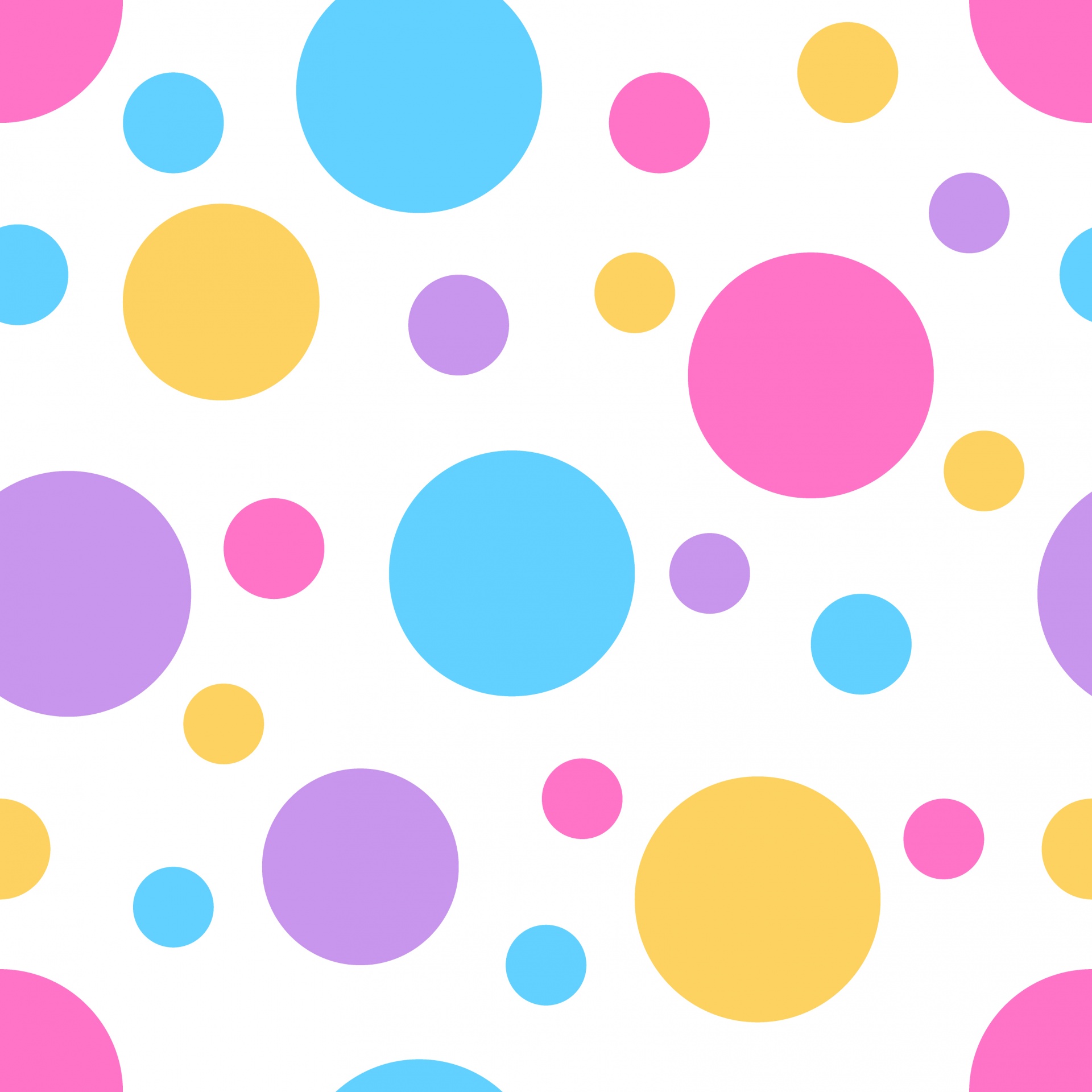 1920x1920 Polka Dots Colorful Background