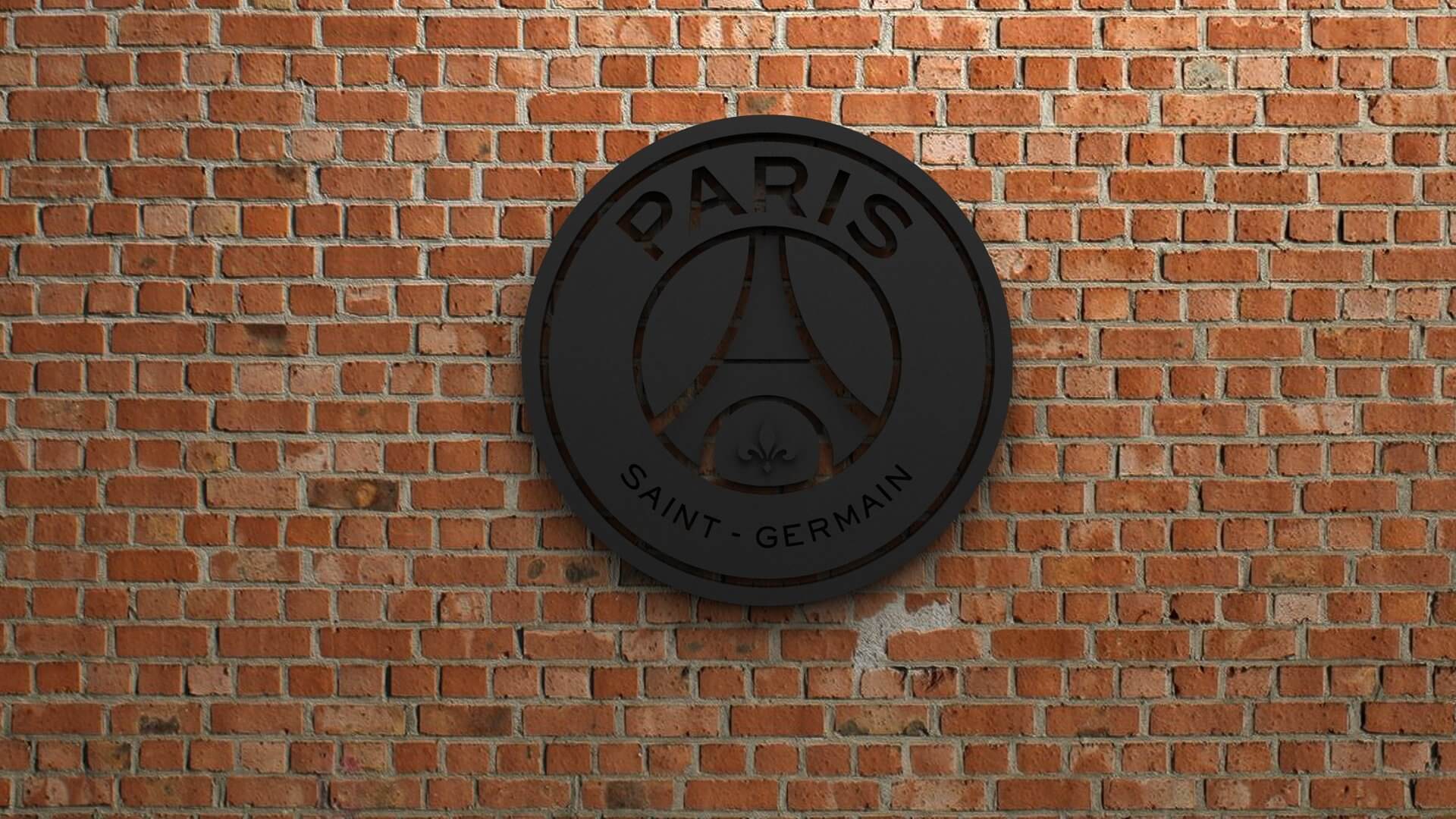 1920x1080 Paris Saint Germain FC Logo 3D Model