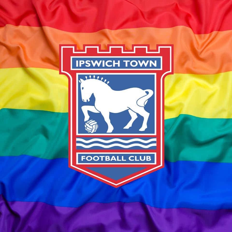 960x960 Download Ipswich Town Football Club's logo on a blue background Wallpaper