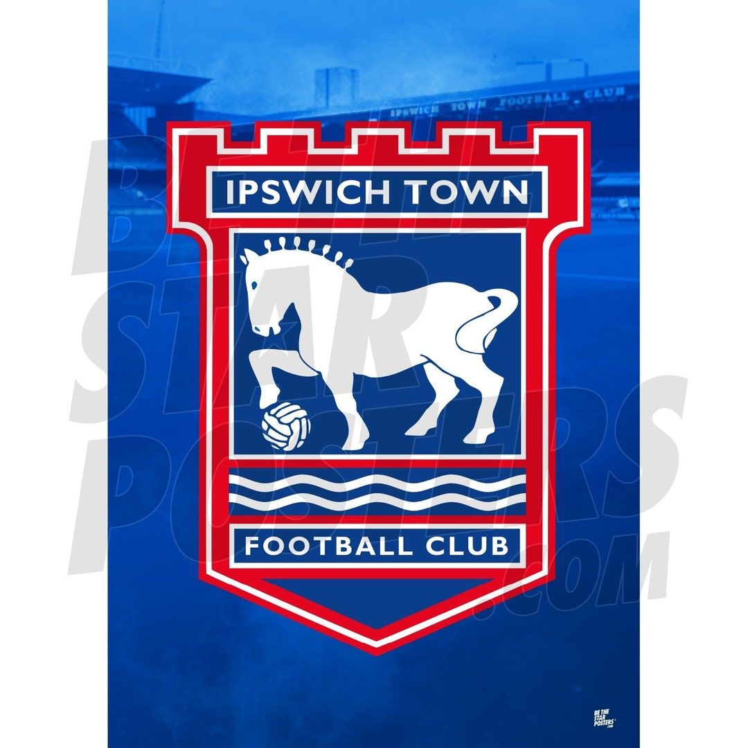 1080x1080 Ipswich Town FC Crest Poster Licensed Product Sizes A4 / A3 / A2 Hong Kong