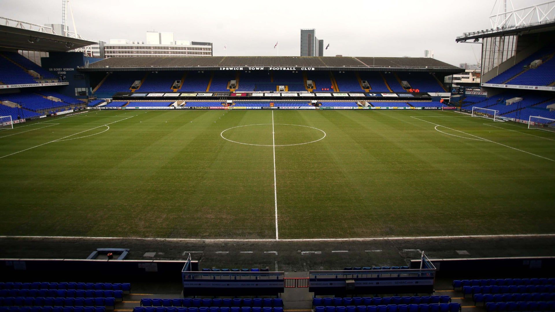 1920x1080 Ipswich Town FC Road Stadium Full Wall Mural Main Stand Image
