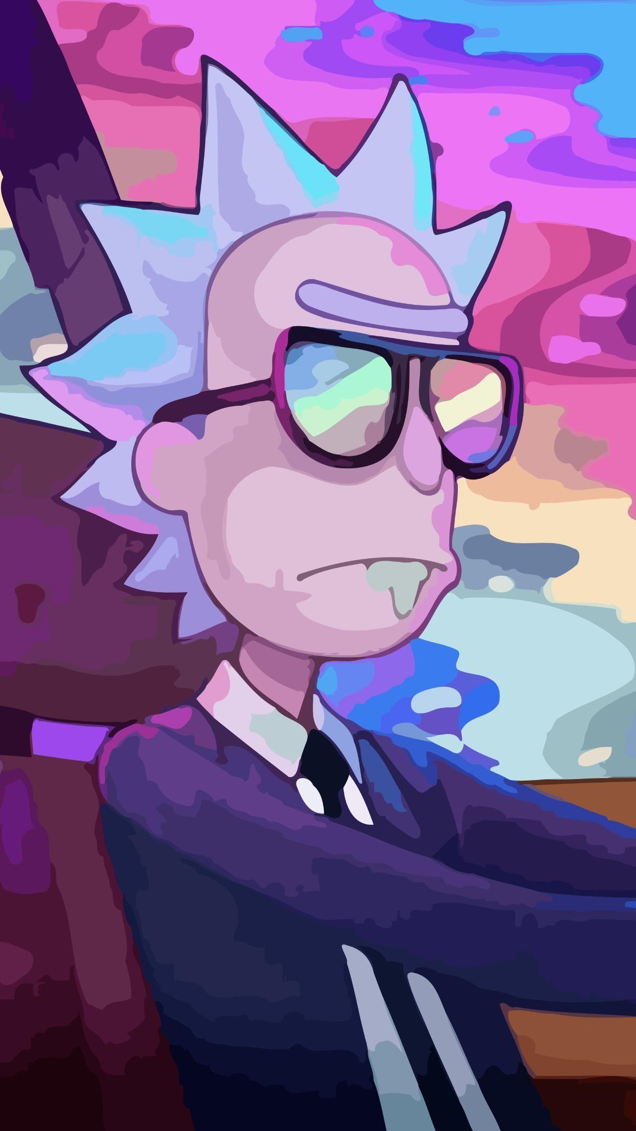 1242x2208 Here is a nice “TRIPPY RICK” wallpaper for mobile phones. Enjoy!