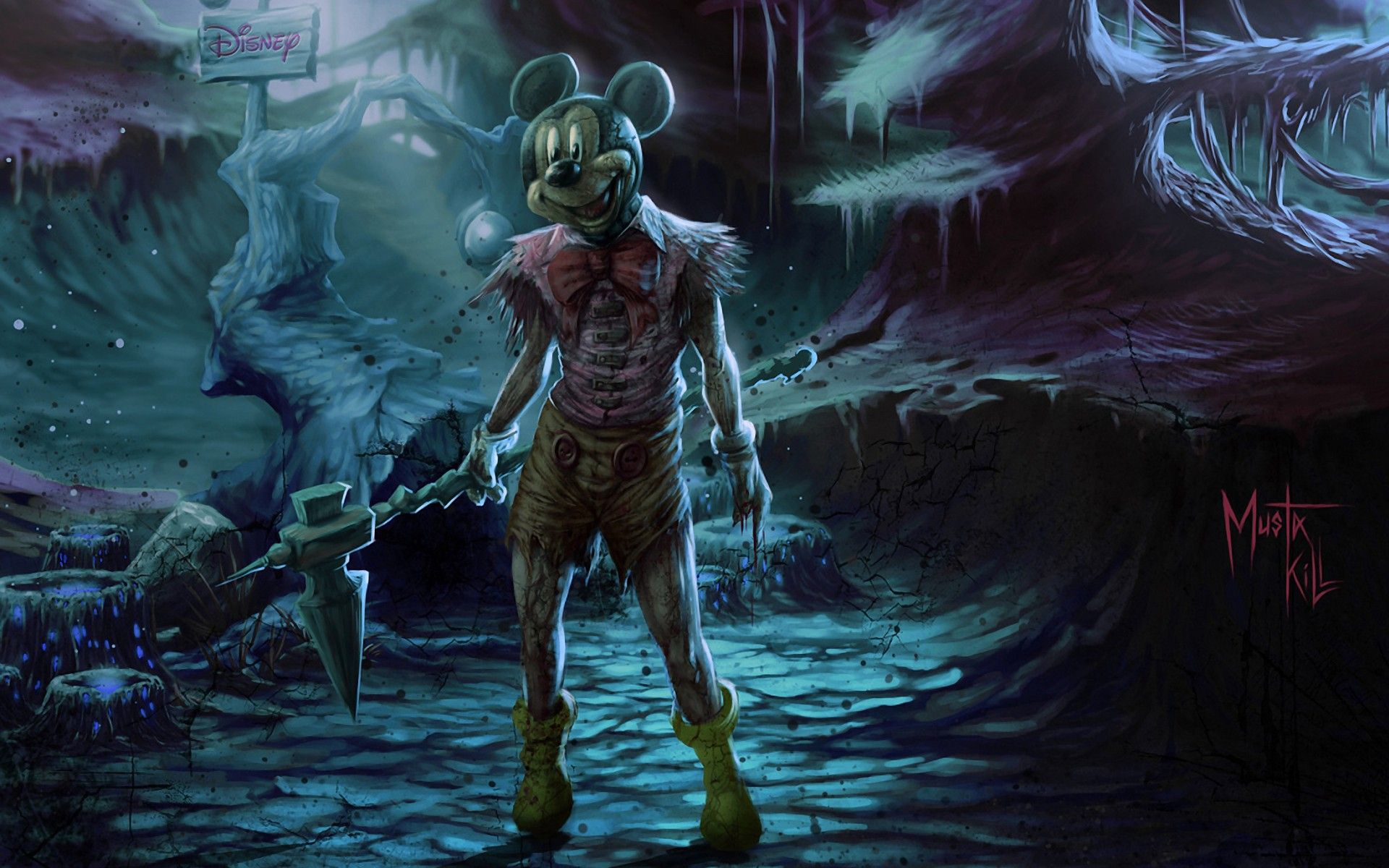 1920x1200 Terrible Mickey Mouse Desktop wallpaper 1366x768