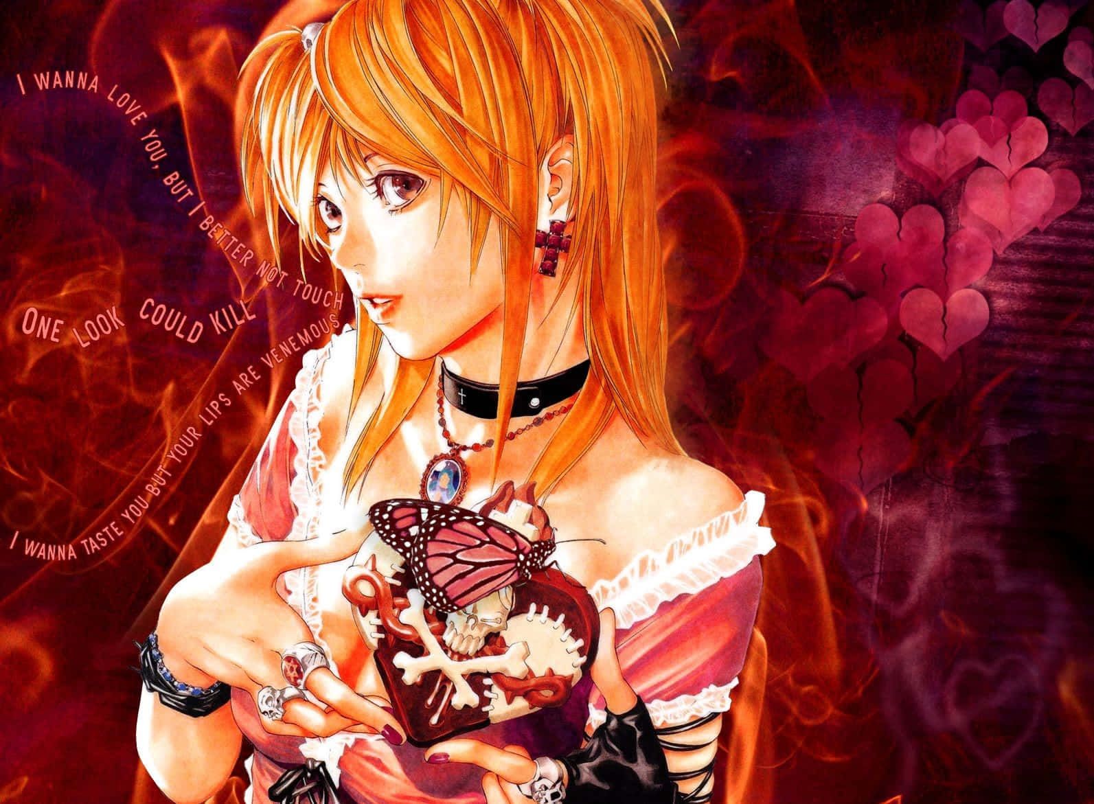 1593x1171 Download Shinigami Ryuk and Light Yagami from the Anime Series Death Note Wallpaper