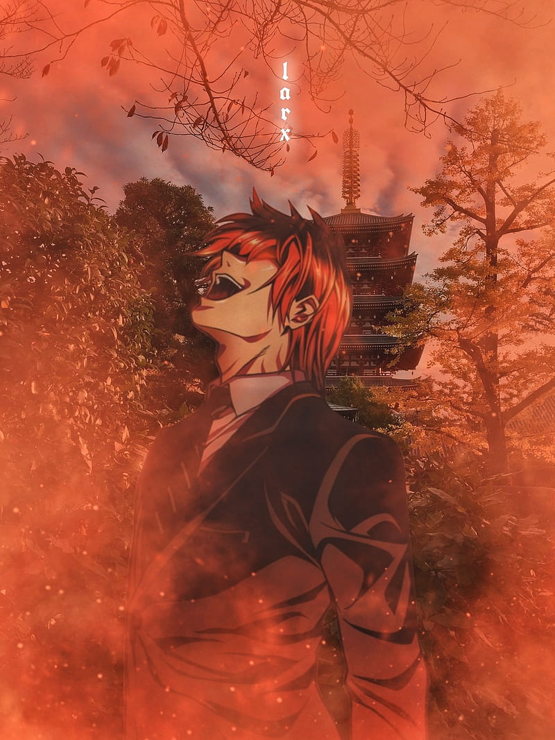 800x1067 Death note, orange, deathnote, light, anime, HD phone wallpaper