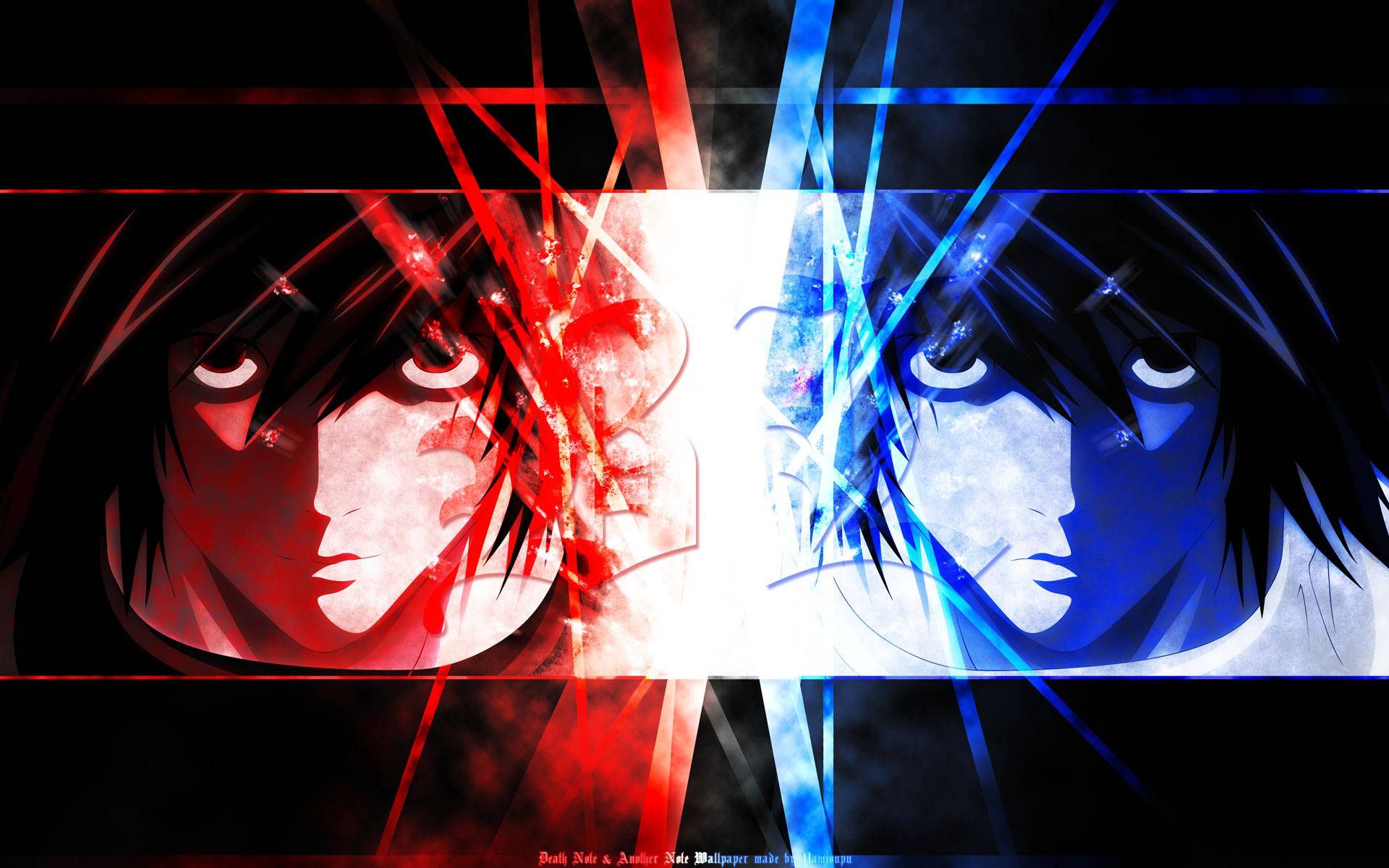 1920x1200 Download Light Yagami, the protagonist of Death Note, with the eponymous notebook and characteristic Japanese media aesthetic. Wallpaper
