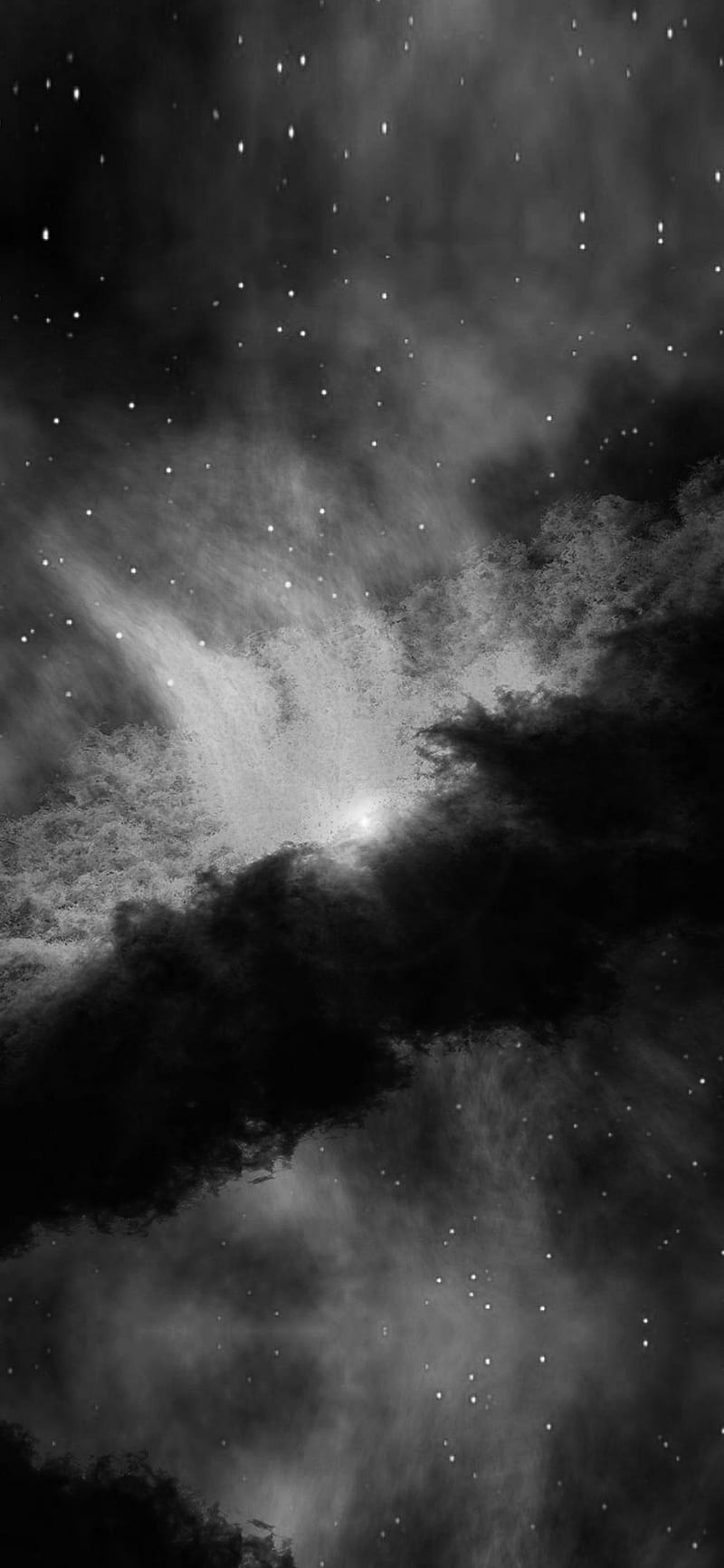 800x1732 IPhone11. space bw dark nebula star awesome, Grey Space, HD phone wallpaper