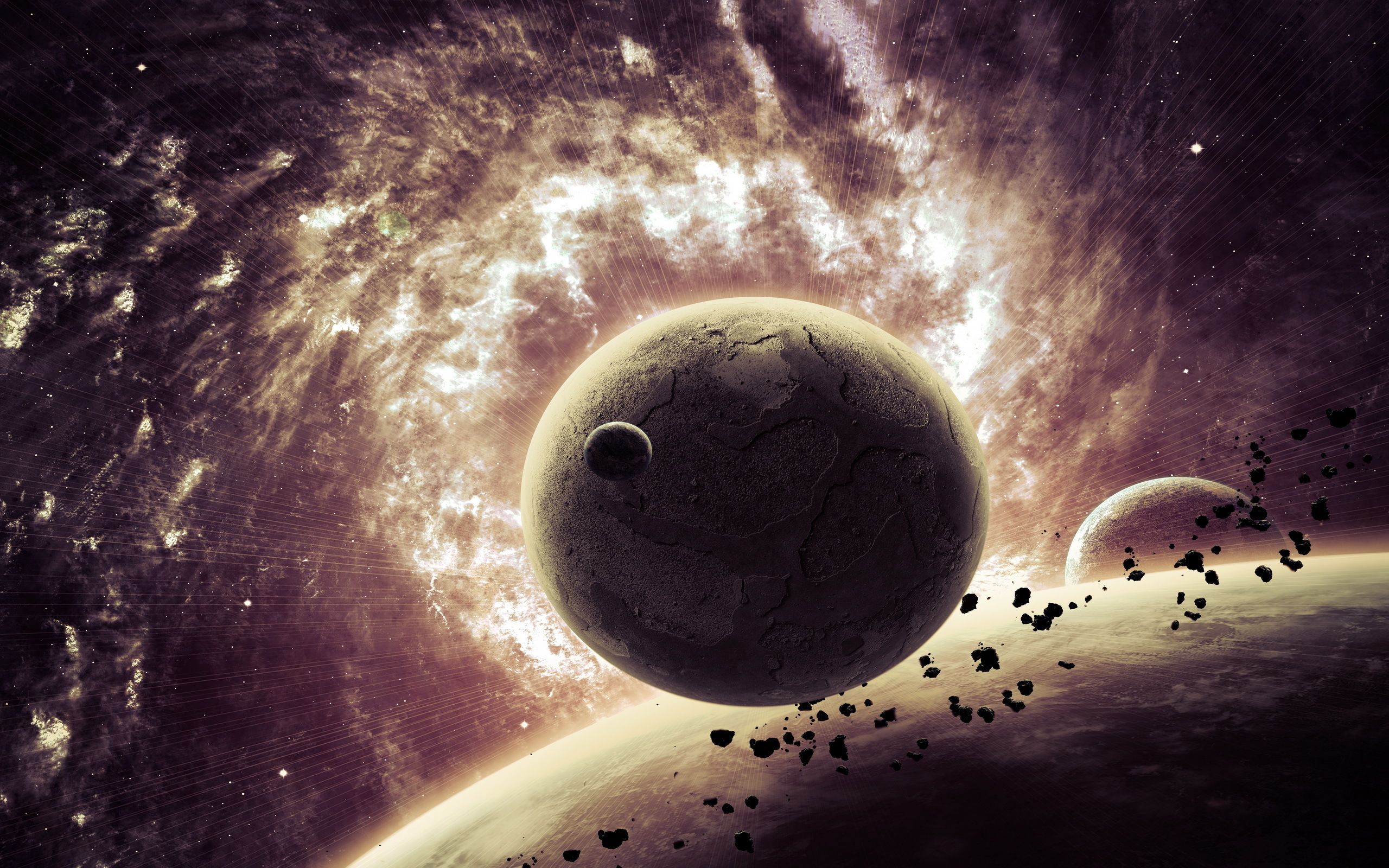 2560x1600 Free planet, grey, dry 2K wallpaper for desktop and phone