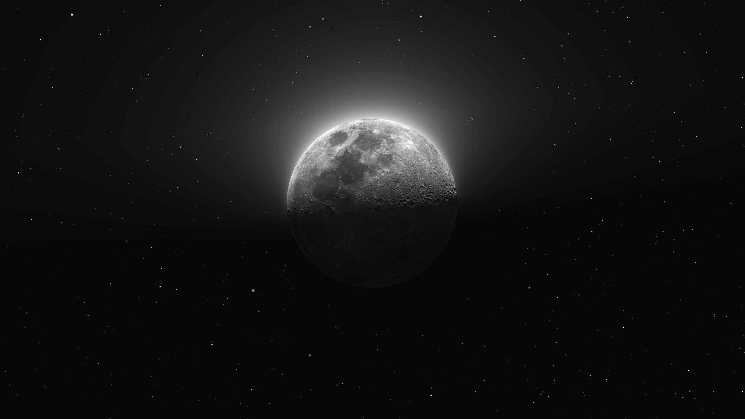 2560x1440 The moon as you rarely see it