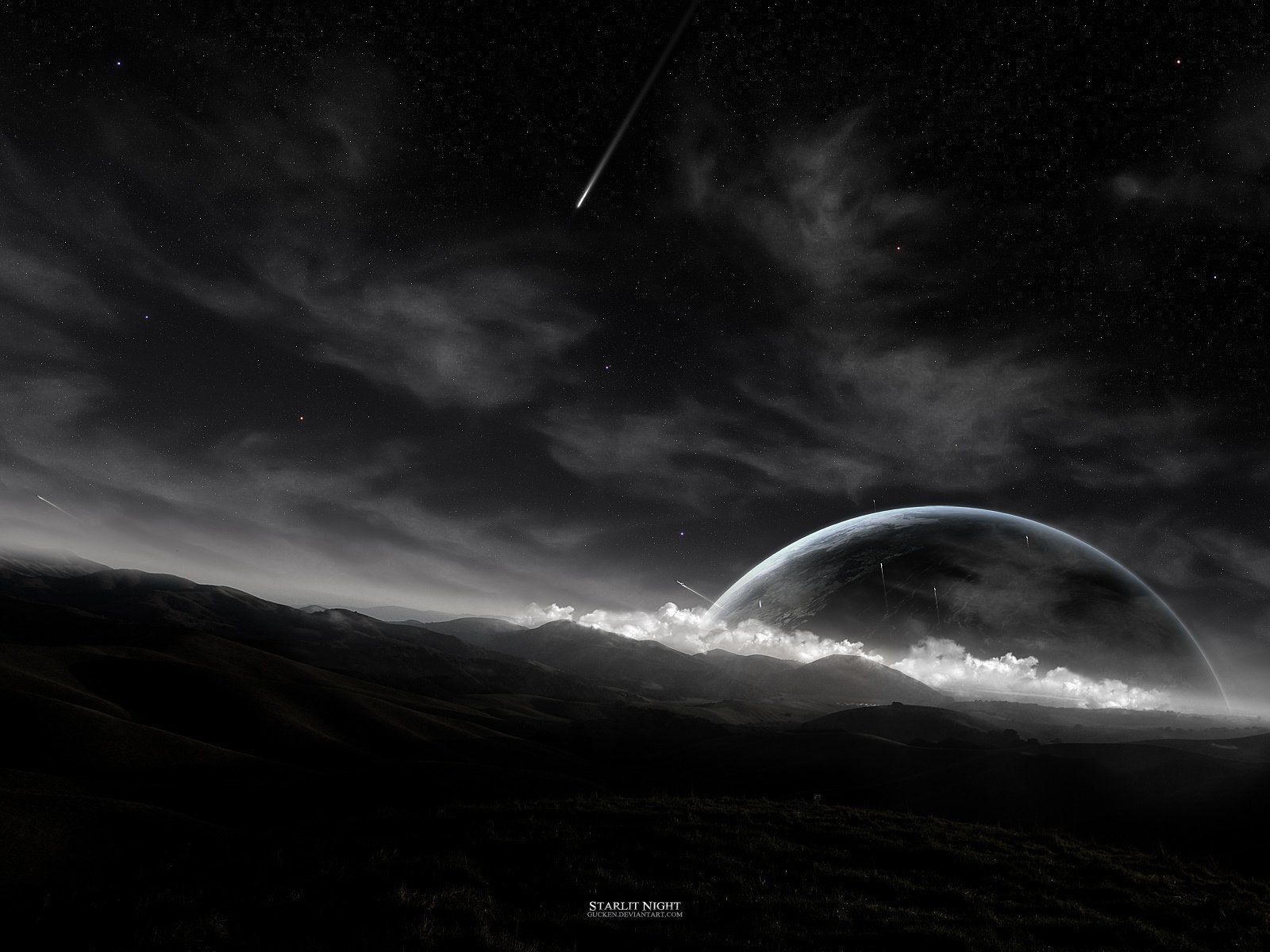 1600x1200 HD Sci Fi Planet Rise: A Cosmic Dawn Beyondx1200