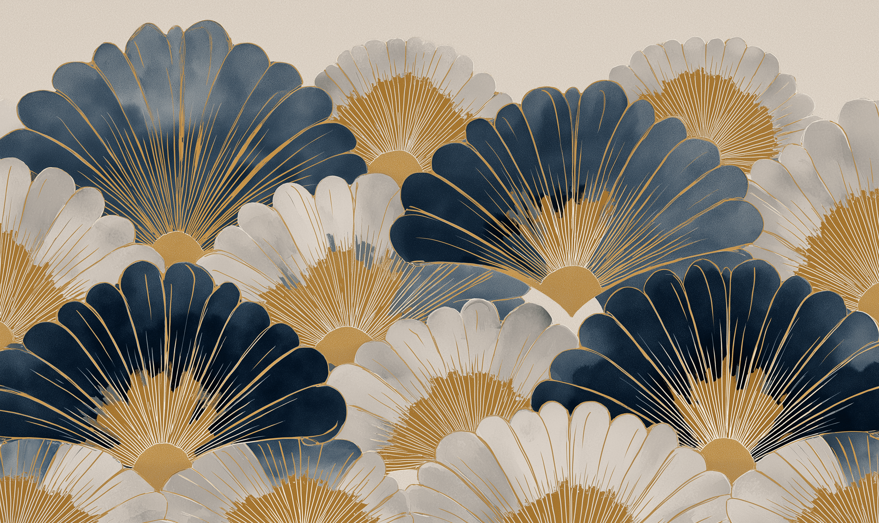 2848x1696 Art Deco Fan Wallpaper Mural
