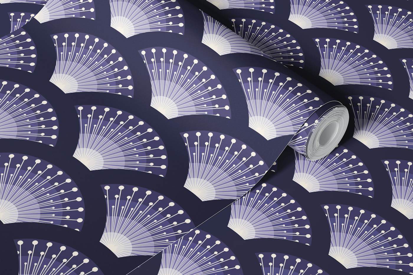 1400x933 Stelar Indigo Seigaiha Wave Motif Wallpaper