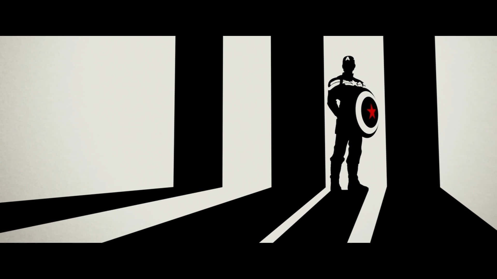 1920x1080 Download Marvel Black And White Captain America Standing Wallpaper