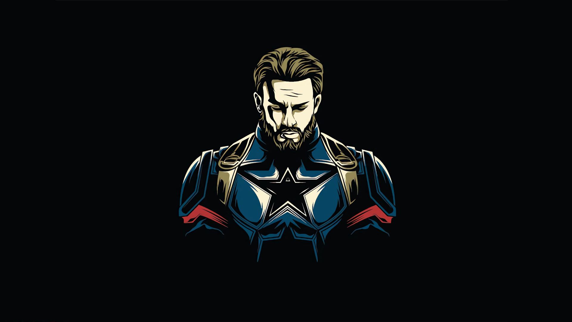 1920x1080 Captain America Minimal Design Wallpaper, HD Superheroes Wallpaper, 4k Wallpaper, Image, Background, Photos and Picture