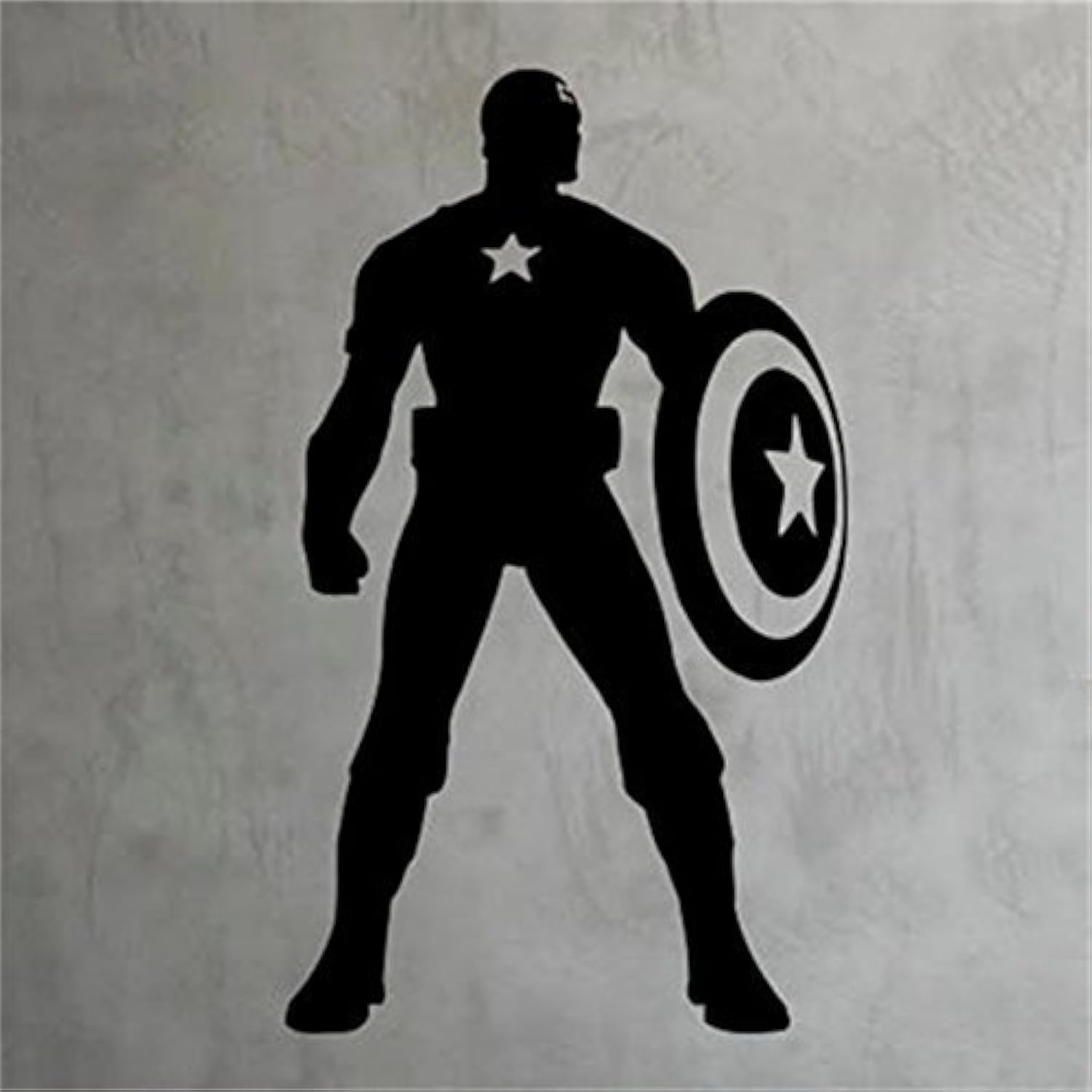 1500x1500 Gadgets wrap Cartoon Captain America Shield Wall Vinyl Decal Comics Super Hero Sticker Black : Amazon.in: Home & Kitchen