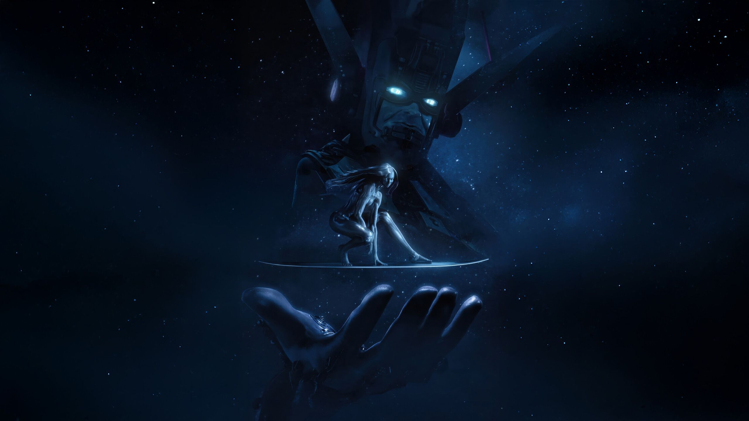 2560x1440 Galactus Silver Surfer Fantastic 4: First Step Wallpaper 4K HD PC e
