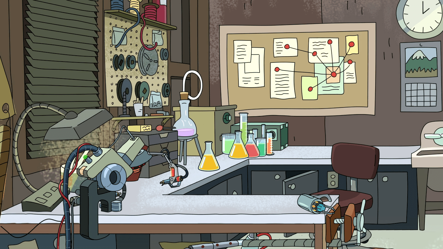 1488x837 Rick and Morty Garage Wallpaper