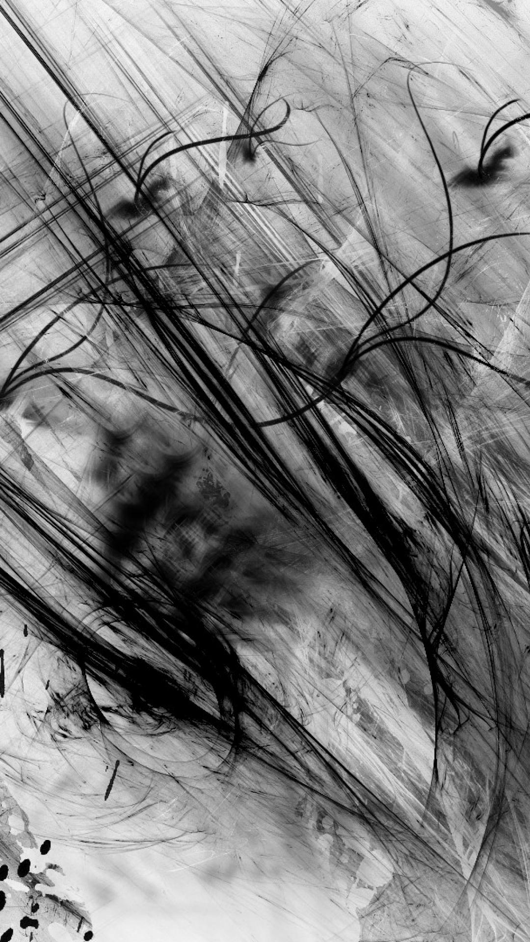 1080x1920 Black And White Abstract Phone Wallpaper