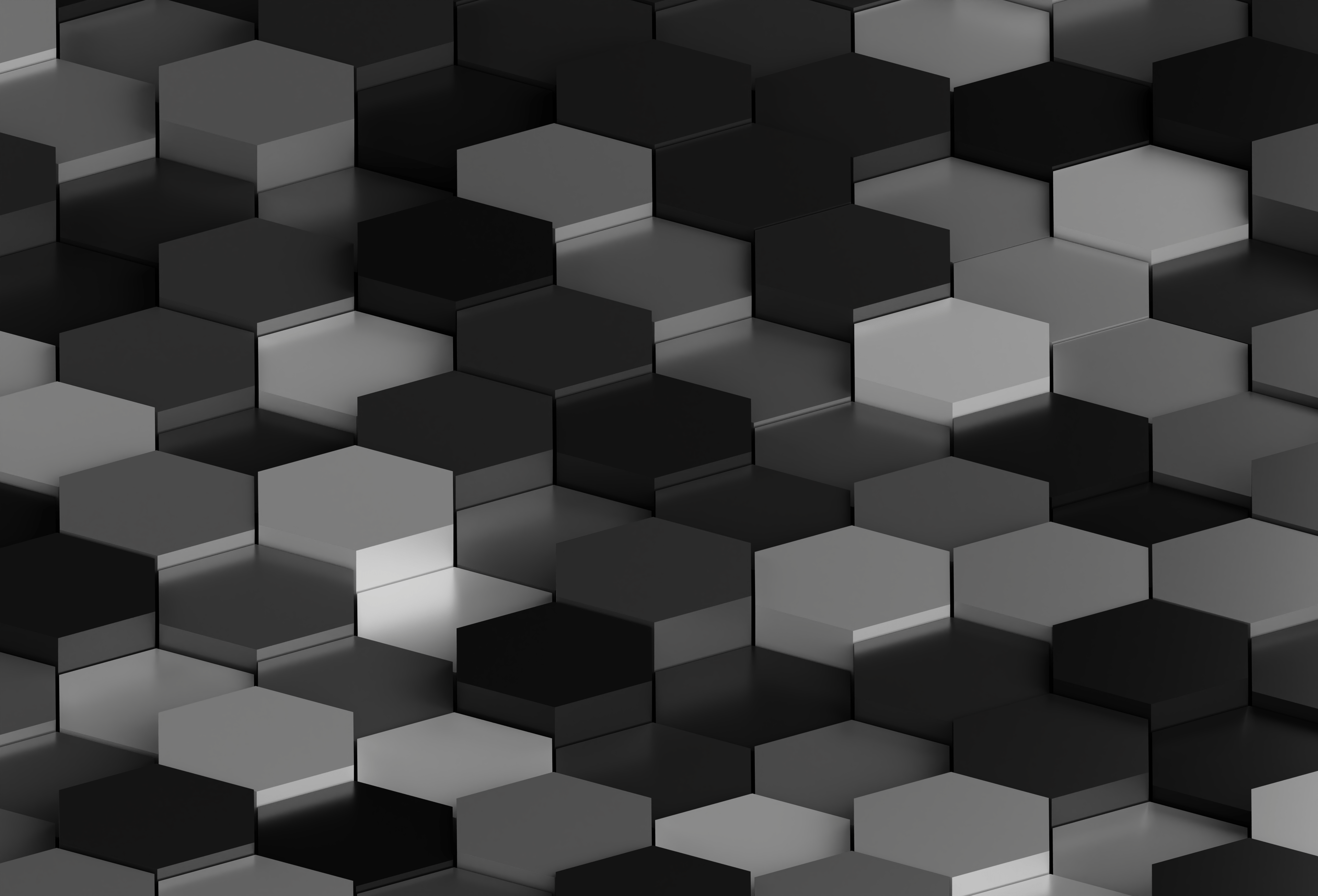 3840x2610 A Black and White Digital Geometric Design · Free