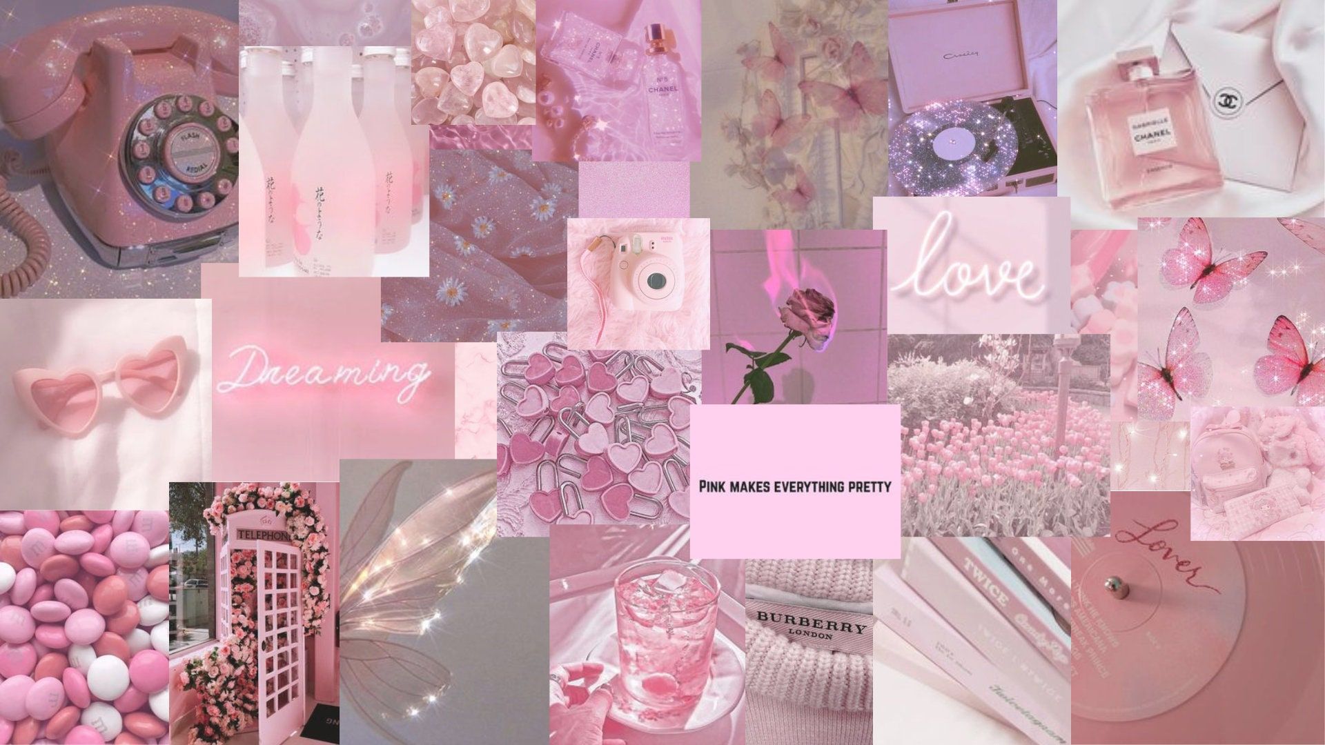 1920x1080 Pink And Green Desktop Wallpaper