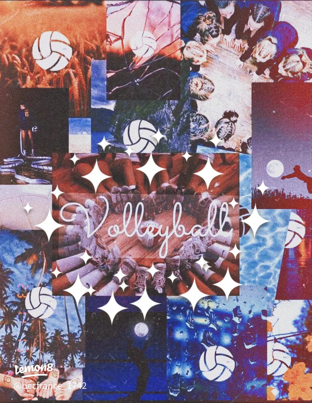 1078x1392 Preppy Volleyball Collage Wallpaper