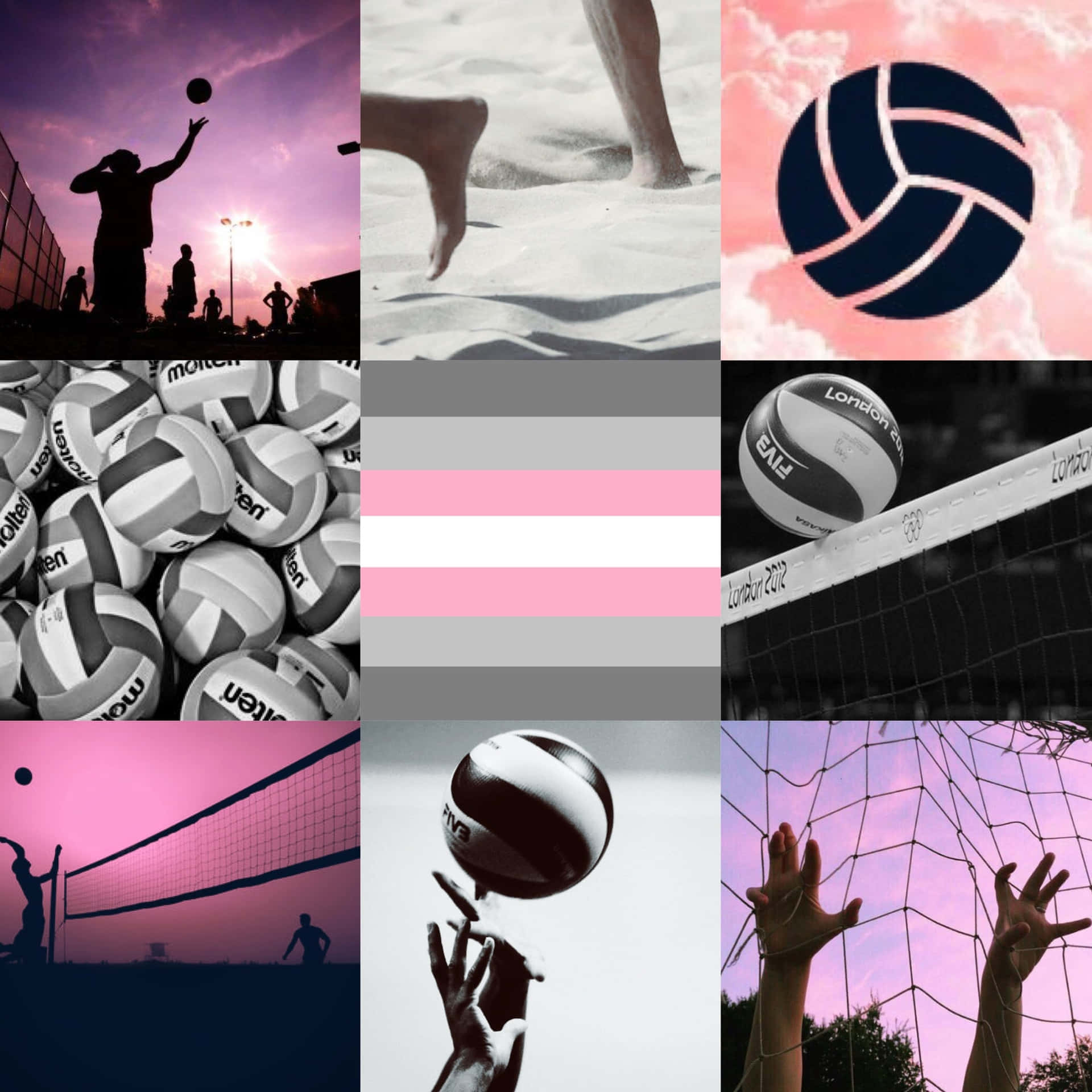 1920x1920 Download Volleyball Collage Wallpaper