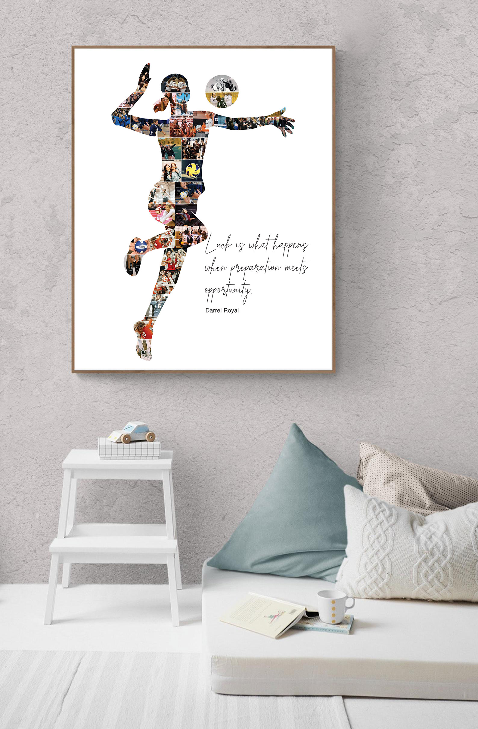 1588x2423 Female Volleyball Player Photo Collage Template, Volleyball Senior Night Gift, Volleyball Picture Collage