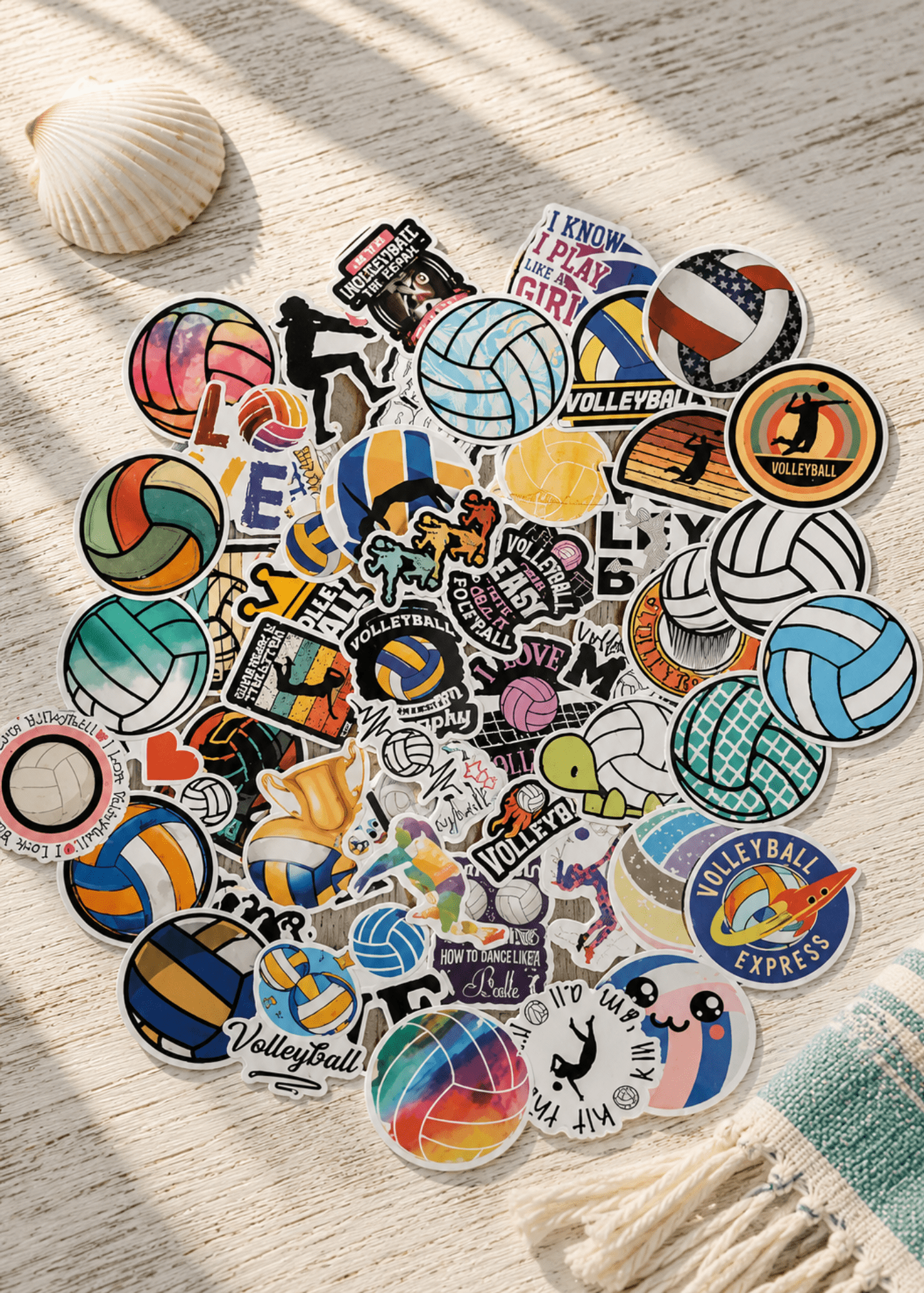 1429x2000 Volleyball 50 Sticker Pack