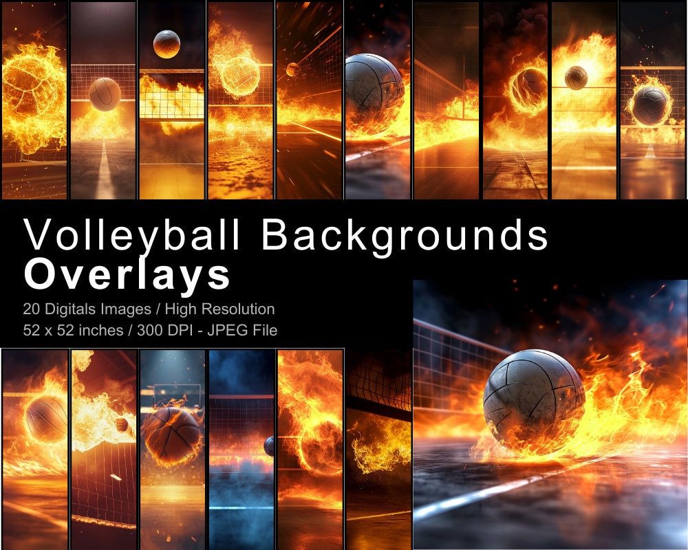 1000x800 Volleyball Photo Background: Sports Photography Overlays (digital Download)