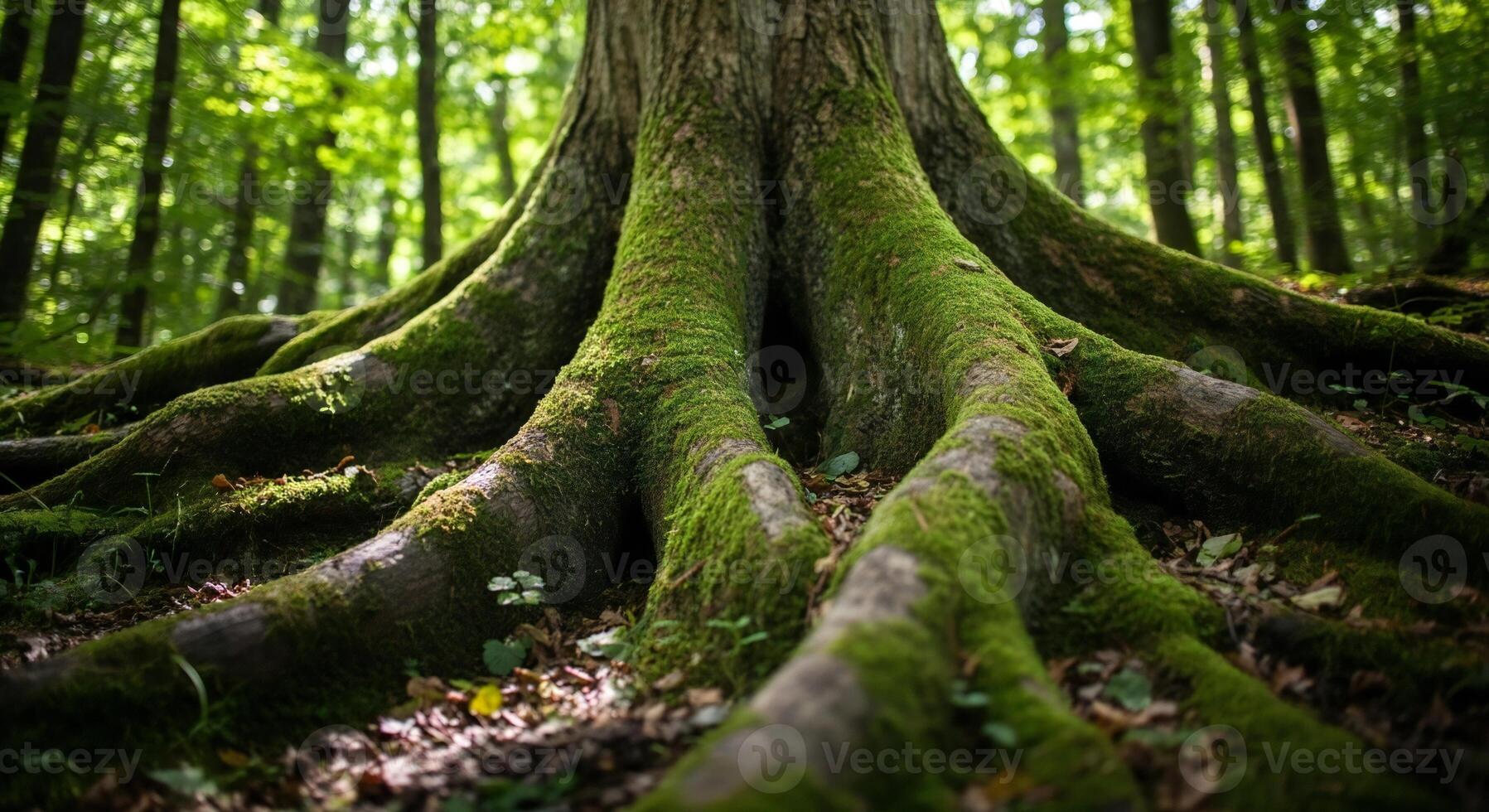 1797x980 Nature background, Nature wallpaper, Ancient tree roots covered in lush green moss spreading across forest floor