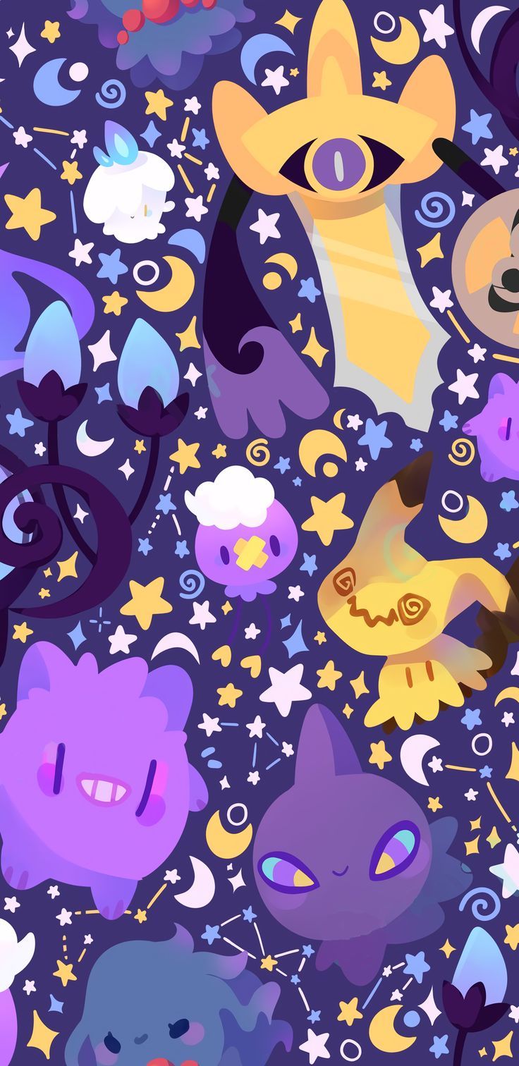736x1512 Pokemon halloween. Ghost type pokemon, Pokemon background, Pokémon wallpaper