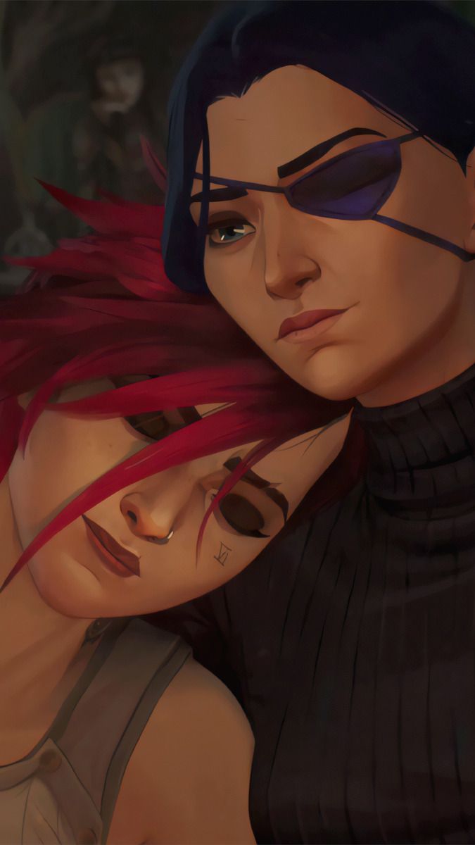 675x1200 caitvi and vi arcane lockscreen