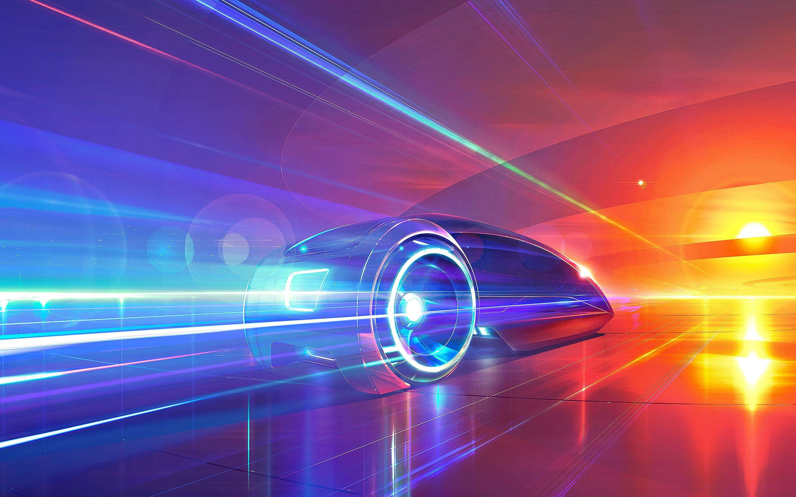 2560x1600 Download A Retro Futuristic View Of The Tron Grid Wallpaper