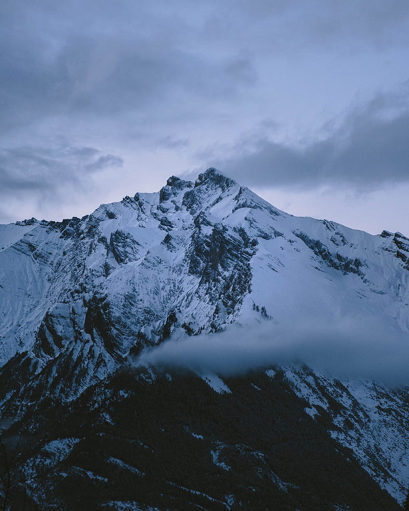 800x1000 Snow covered mountain under cloudy sky during daytime, HD phone wallpaper