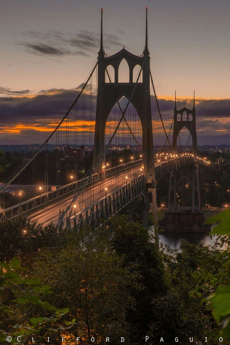 736x1104 St. John's Bridge, Portland, Oregon. St johns bridge wallpaper, St johns bridge at night, Portland