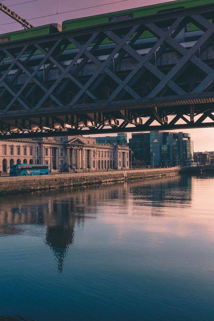 736x1104 Cityscape at Dawn. St johns bridge portland, Dublin bridge, Sunlit bridge view