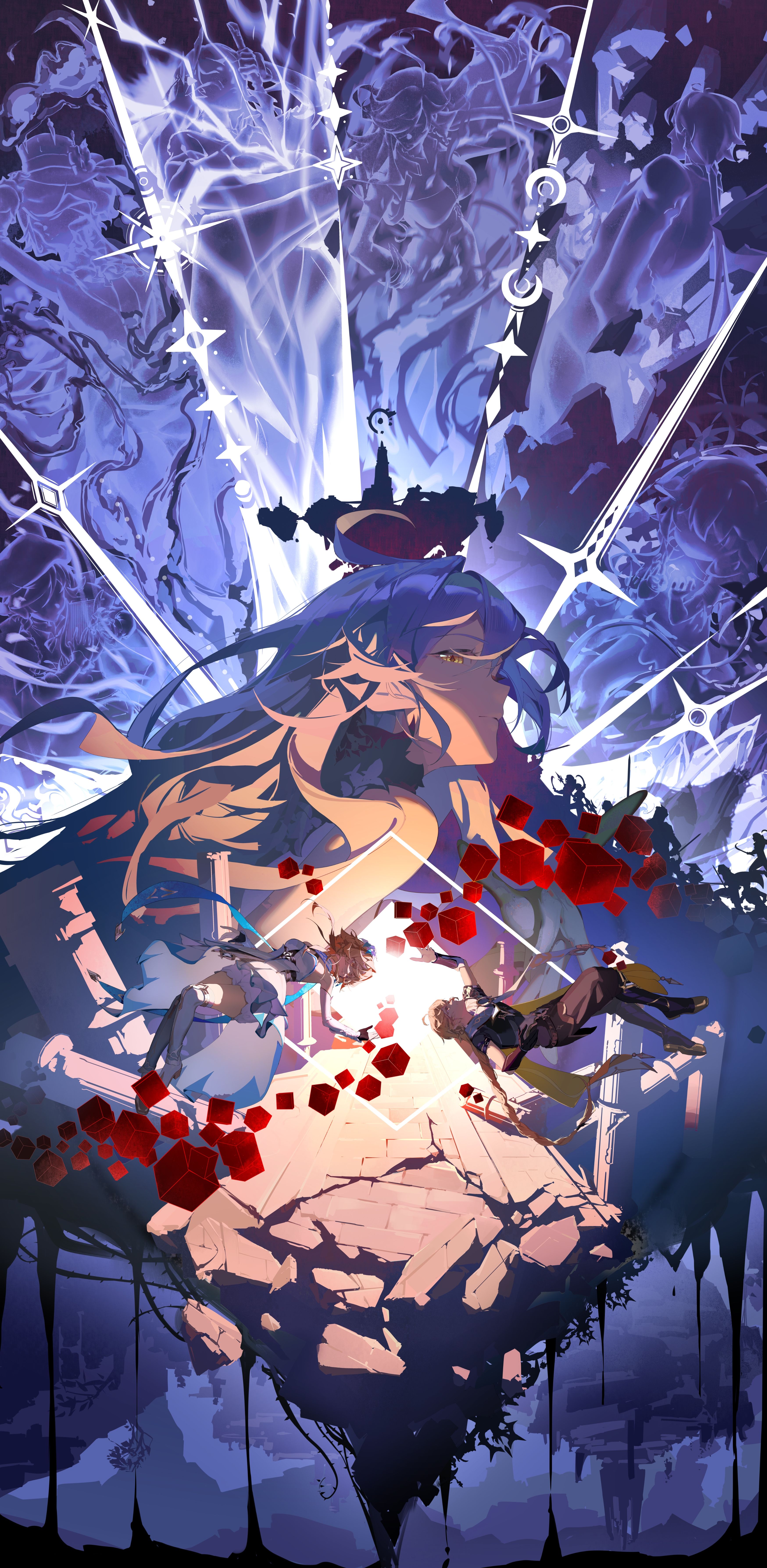 3497x7149 Asmoday Impact Anime Image Board