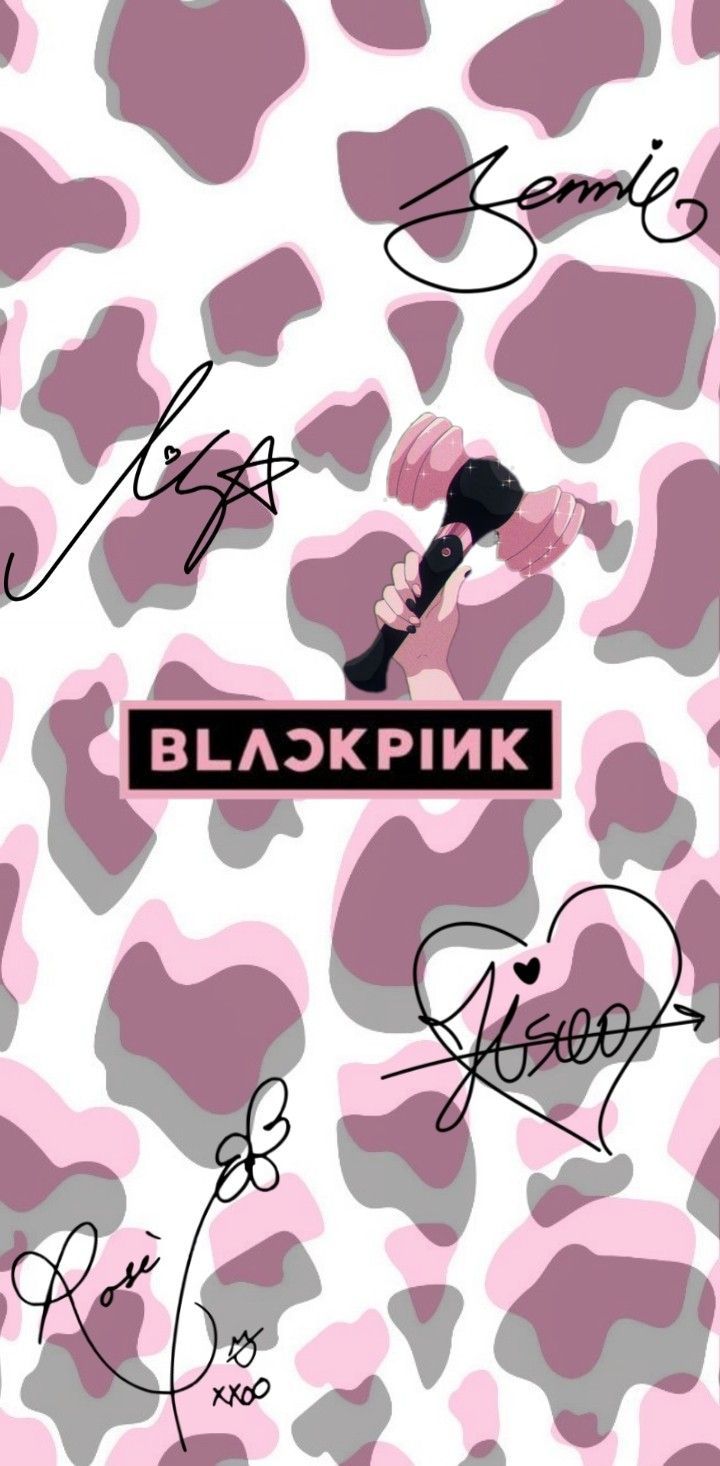 720x1466 Blackpink. Lisa, jisoo, rose, jennie. Light stick