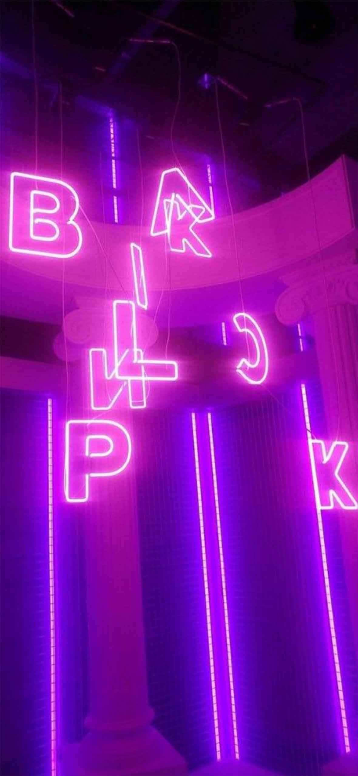 1180x2554 Neon Vibes BlackPink Sign Wallpaper Pop Wallpaper IPhone
